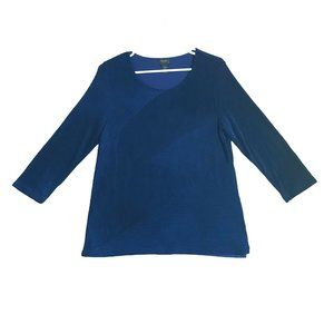 Chicos  Travelers Top Blouse Shirt  Womens  Blue Size 0